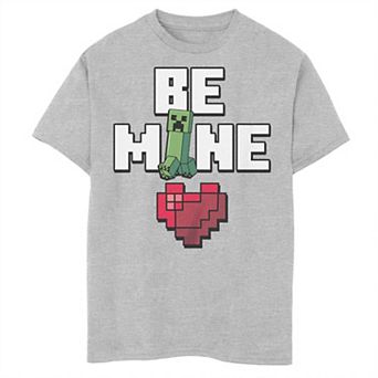 Boys 8-20 Minecraft "Be Mine" Heart Tee