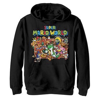 Boys 8-20 Super Mario World Map Graphic Hoodie