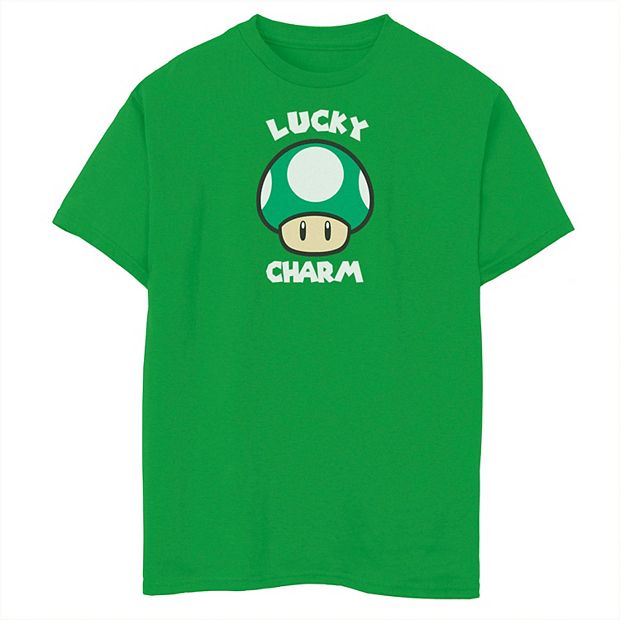 Boys 8-20 Super Mario Lucky Charm Mushroom Tee