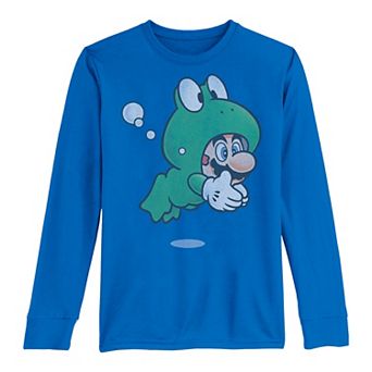 Boys 8-20 Super Mario Frog Long Sleeve Graphic Tee
