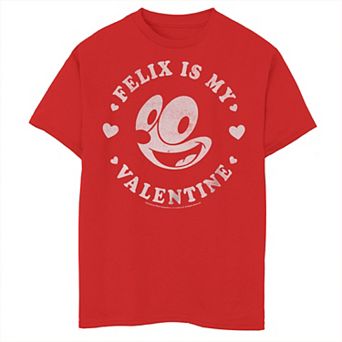 Boys 8-20 Felix The Cat Is My Valentine Tee
