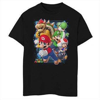 Boys 8-20 Nintendo Blast Out Team Yoshi Mario Luigi Bowser Graphic Tee