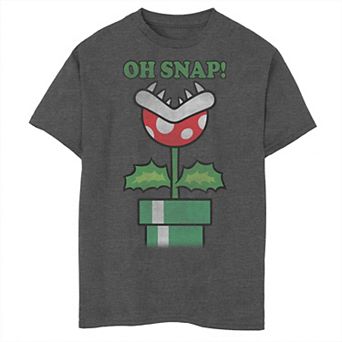 Boys 8-20 Nintendo Oh Snap On Piranha Plant Figure Graphic Tee