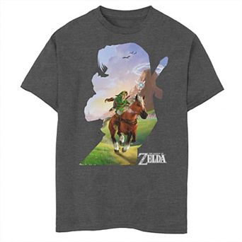 Boys 8-20 Nintendo Link Adventure Ahead Silhouette Graphic Tee