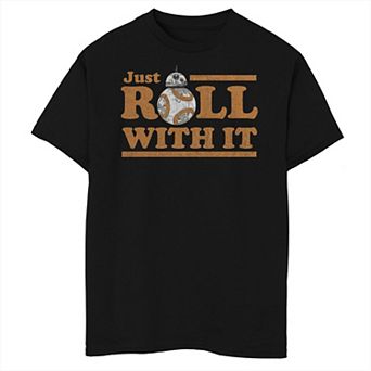 Boys 8-20 Star Wars Last Jedi Retro Just Roll BB8 Graphic Tee