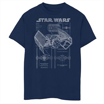 Boys 8-20 Star Wars Tie Fighter Plans Graphic Tee