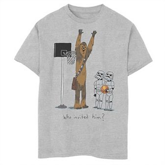 Boys 8-20 Star Wars Chewbacca Basketball Who Invited Him Graphic Tee