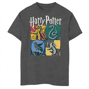 Boys 8-20 Harry Potter Hogwarts Houses Vintage Collage Graphic Tee