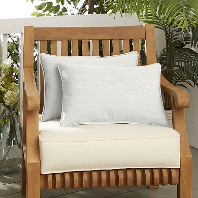 Sorra Home Outdoor/Indoor Corded Pillow 2-Piece Set - 24 x 12