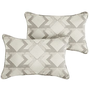 Sorra Home Outdoor/Indoor Corded Pillow 2 pc Set - 24 x 12