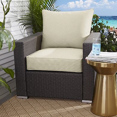 Sorra Home Outdoor/Indoor 25 in. x 23 in. Corded Deep Seating Pillow and Cushion Set