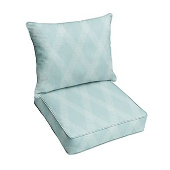 Sorra Home Outdoor/Indoor 27 in x 29 in Corded Deep Seating Pillow and Cushion Set