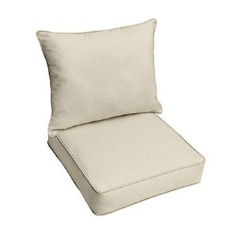 Sorra Home Outdoor/Indoor 27 in x 30 in Corded Deep Seating Pillow and Cushion Set