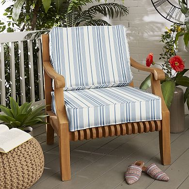 Sorra Home Indoor Outdoor Corded 27 in. x 29 in. Deep Seating Cushion Set
