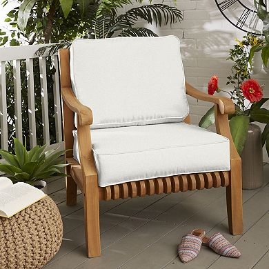 Sorra Home Indoor Outdoor Corded 27 in. x 30 in. Deep Seating Cushion Set