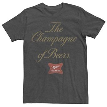 Big & Tall Miller Coors The Champagne Of Beers Typography Tee