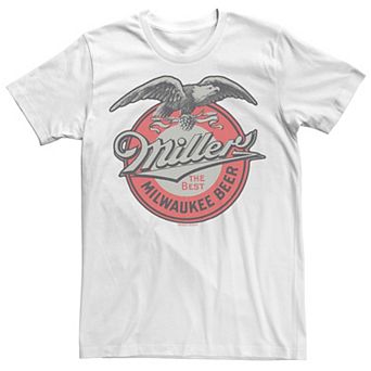 Big & Tall Miller Coors Milwaukee Beer Retro Label Logo Tee