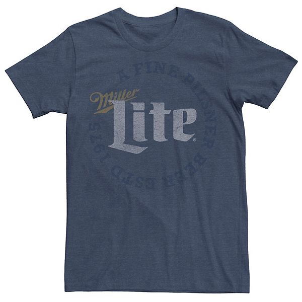 Big & Tall Miller Coors A Fine Pilsner Beer Miller Lite Logo Tee