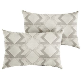 Sorra Home Outdoor/Indoor Knife Edge Pillow 2 pc Set - 18 x 12