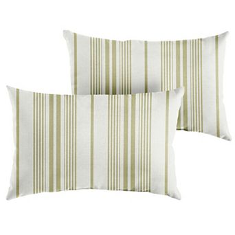 Sorra Home Outdoor/Indoor Knife Edge Pillow 2 pc Set - 18 x 12