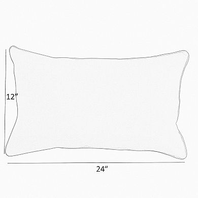 Sorra Home Outdoor/Indoor Knife Edge Pillow 2-piece Set - 24 x 12
