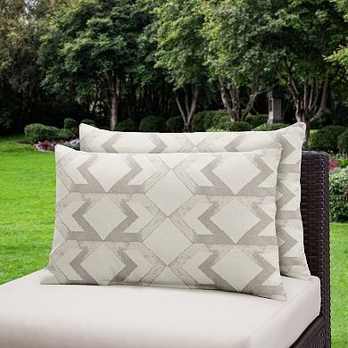 Sorra Home Outdoor/Indoor Knife Edge Pillow 2-piece Set - 24 x 14