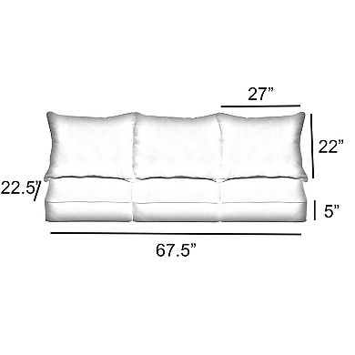 Sorra Home Outdoor/Indoor Deep Seating 22.5 in. x 22.5 in. Pillow and Cushion Set