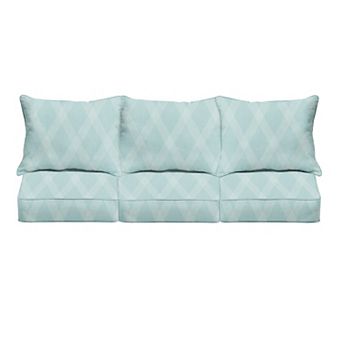 Sorra Home Outdoor/Indoor 25 in x 23 in Deep Seating Pillow and Cushion Set