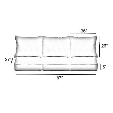 Sorra Home Outdoor/Indoor 29 in. x 27 in. Deep Seating Pillow and Cushion Set
