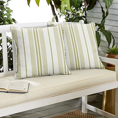Sorra Home Outdoor/Indoor Corded Pillow 2-Piece Set - 18 x 18