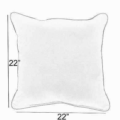 Sorra Home Outdoor/Indoor Corded Pillow 2-Piece Set - 22 x 22