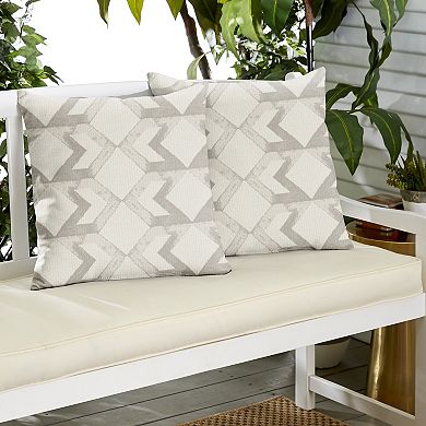 Sorra Home Outdoor/Indoor Corded Pillow 2-Piece Set - 16 x 16