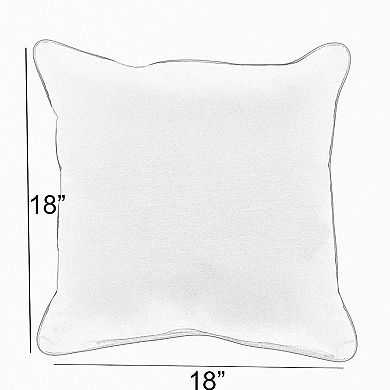 Sorra Home Outdoor/Indoor Corded Pillow 2-Piece Set - 18 x 18