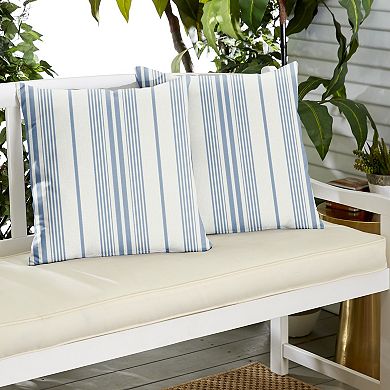 Sorra Home Outdoor/Indoor Corded Pillow 2-Piece Set - 18 x 18