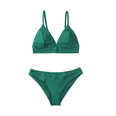 Women's Cupshe Solid Two-piece Bikini Swimsuit Set