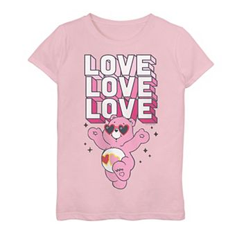 Girls 7-16 Care Bears Love Stack Graphic Tee