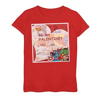 Girls 7-16 Marvel Be My Valentine Graphic Tee