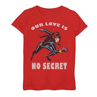 Girls 7-16 Marvel Our Love Is No Secret Graphic Tee