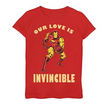 Girls 7-16 Marvel Our Love Is Invincible Graphic Tee