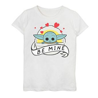Girls 7-16 Star Wars The Mandalorian The Child Be Mine Valentine's Day Graphic Tee