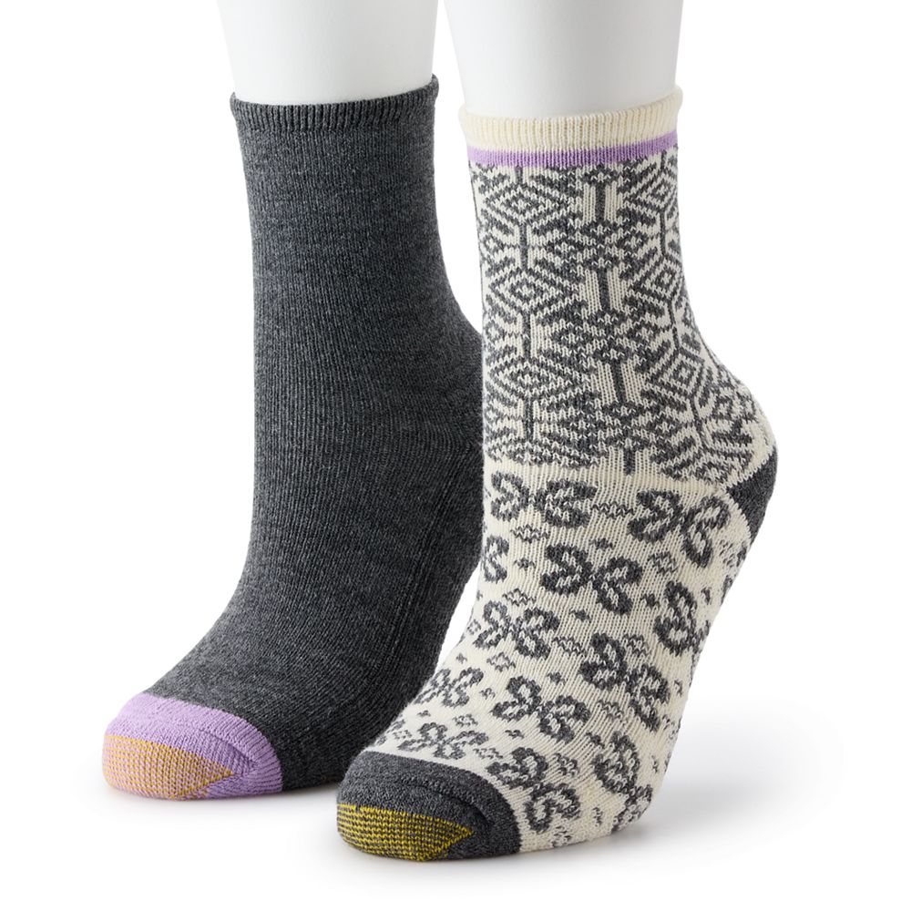 Women's GOLDTOE® 2-Pack Heathered Geometric Pattern Midi Socks