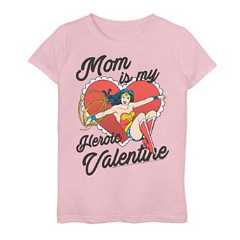 Girls 7-16 DC Comics Valentine's Day Wonder Woman Mom Is My Valentine Graphic Tee