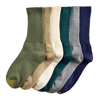 Women's GOLDTOE 6-Pack Turn-Cuff Crew Socks
