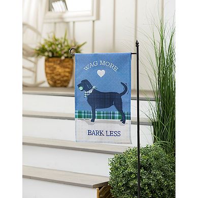 Evergreen Enterprises Wag More Bark Less Garden Flag