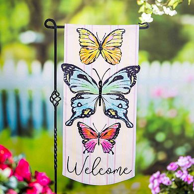 Evergreen Enterprises Butterfly Fields Welcome Indoor / Outdoor Wall Decor