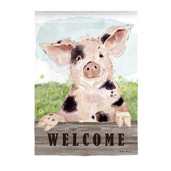 Evergreen Enterprises Spotted Pig Garden Flag