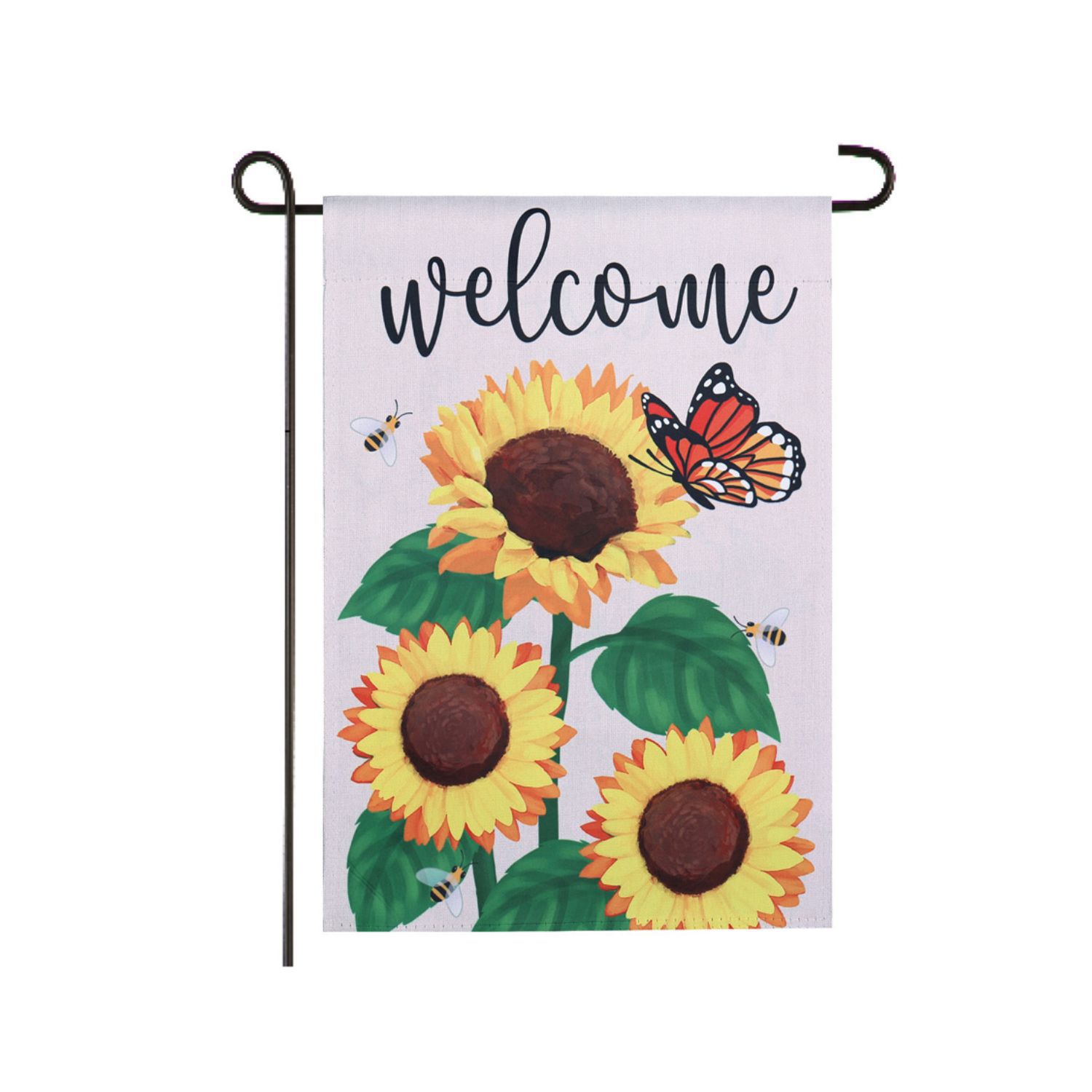 Butterfly Floral Everlasting Impressions Garden Flag by Evergreen