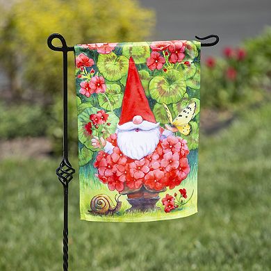 Evergreen Enterprises Geranium Gnome Garden Flag