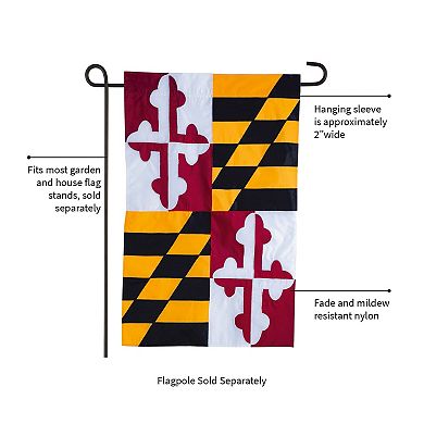 Evergreen Enterprises Maryland State Flag Garden Applique Flag