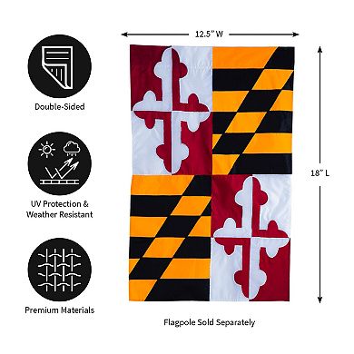 Evergreen Enterprises Maryland State Flag Garden Applique Flag